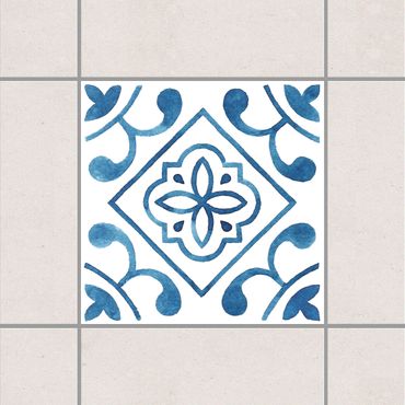 Fliesenaufkleber - Muster Blau Weiß Serie No.2