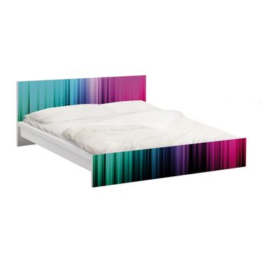 Möbelfolie für IKEA Malm Bett niedrig 160x200cm - Klebefolie Rainbow Display