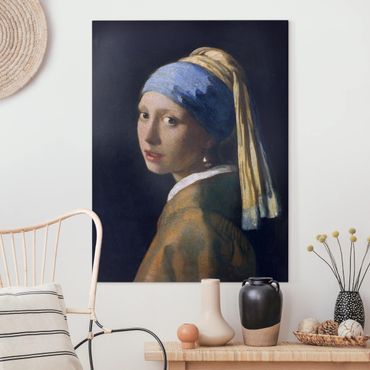Leinwandbild - Jan Vermeer van Delft - Das Mädchen mit dem Perlenohrgehänge - Hochformat 4:3