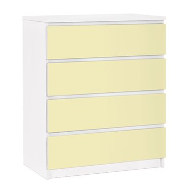 Möbelfolie für IKEA Malm Kommode - selbstklebende Folie Colour Crème