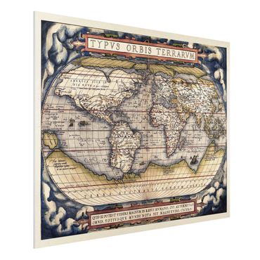 Forex Fine Art Print - Historische Weltkarte Typus Orbis Terrarum - Querformat 3:4