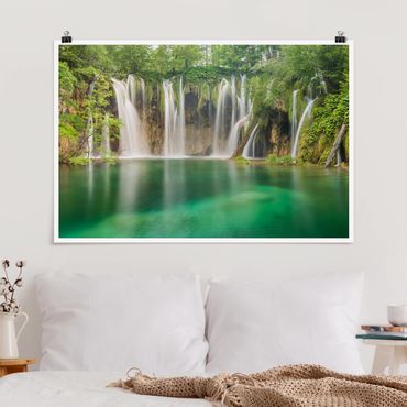 Poster - Wasserfall Plitvicer Seen - Querformat 2:3
