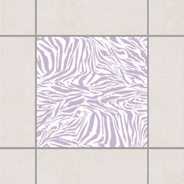 Fliesenaufkleber - Zebra Design Lavender Flieder