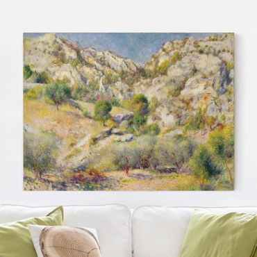Leinwandbild - Auguste Renoir - Felsen bei Estaque - Querformat 3:4
