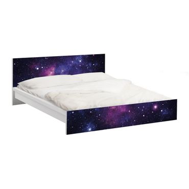 Möbelfolie für IKEA Malm Bett niedrig 140x200cm - Klebefolie Galaxie