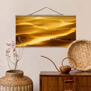 Stoffbild mit Posterleisten - Golden Dunes - Querformat 2:1