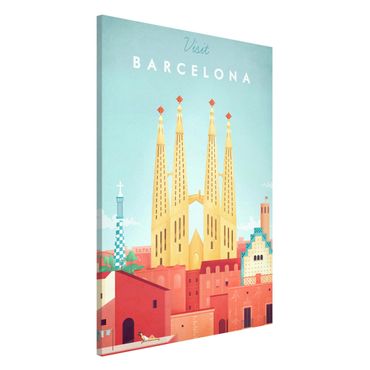 Magnettafel - Reiseposter - Barcelona - Memoboard Hochformat 3:2
