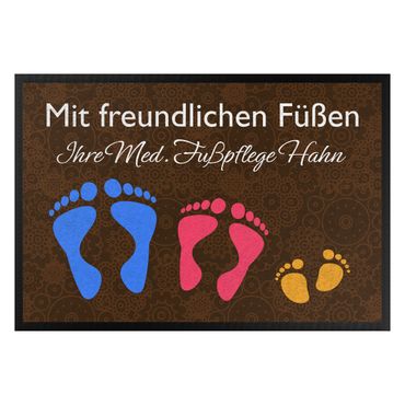 Fußmatte mit Wunschtext - Mit freundlichen Füßen Wunschtext