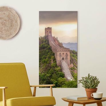 Leinwandbild - Die unendliche Mauer von China - Hochformat 1:2