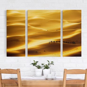 Leinwandbild 3-teilig - Golden Dunes - Triptychon