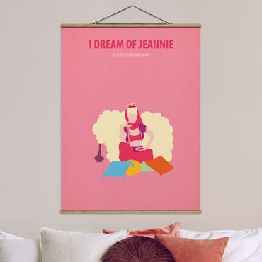 Stoffbild mit Posterleisten - Filmposter I dream of Jeannie - Hochformat 3:4