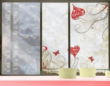 Fensterfolie - Sichtschutz Fenster Heart Background - Fensterbilder