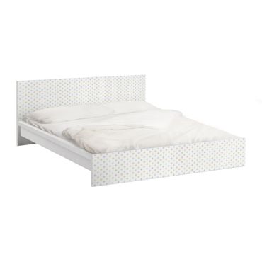 Möbelfolie für IKEA Malm Bett niedrig 140x200cm - Pastell Dreiecke