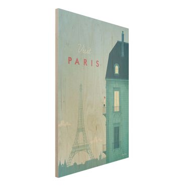 Holzbild - Reiseposter - Paris - Hochformat 3:2