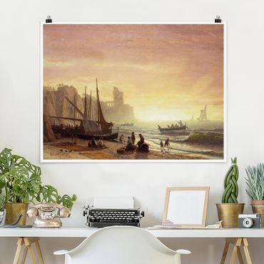 Poster - Albert Bierstadt - Fischereiflotte - Querformat 3:4