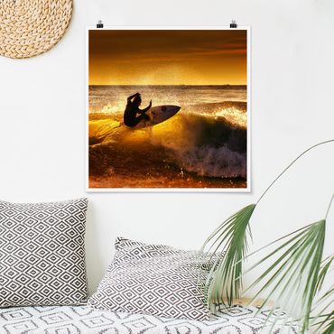 Poster - Sun, Fun and Surf - Quadrat 1:1