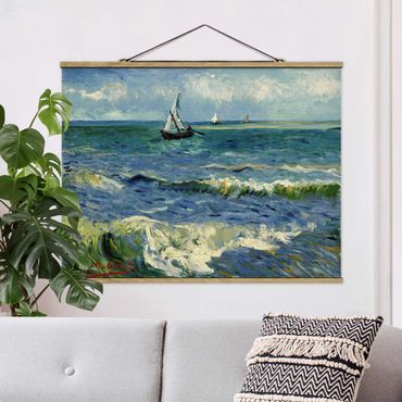 Stoffbild mit Posterleisten - Vincent van Gogh - Seelandschaft - Querformat 4:3