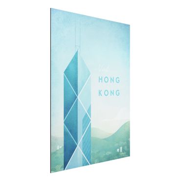 Aluminium Print - Reiseposter - Hong Kong - Hochformat 4:3