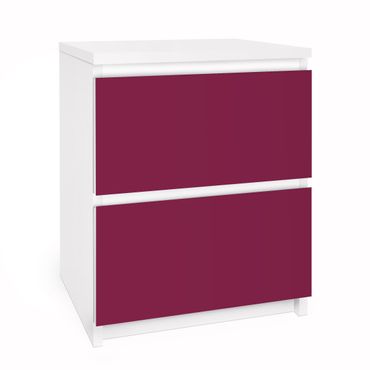 Möbelfolie für IKEA Malm Kommode - Selbstklebefolie Colour Wine Red