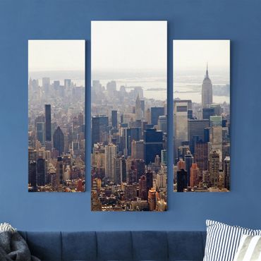 Leinwandbild 3-teilig - Der Morgen in New York - Galerie Triptychon