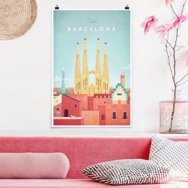 Poster - Reiseposter - Barcelona - Hochformat 3:2