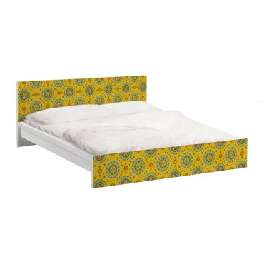 Möbelfolie für IKEA Malm Bett niedrig 180x200cm - Klebefolie Wayuu Design