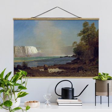 Stoffbild mit Posterleisten - Albert Bierstadt - Niagarafälle - Querformat 3:2