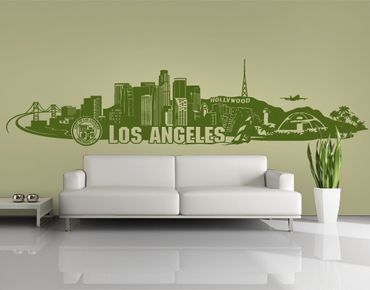 Stadt Los Angeles - Wandtattoo Skyline - No.FB103 Los Angeles Skyline Wandtattoo