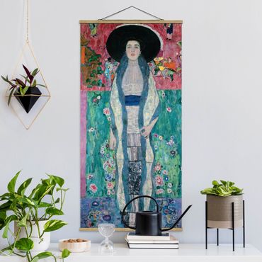 Stoffbild mit Posterleisten - Gustav Klimt - Adele Bloch-Bauer II - Hochformat 1:2