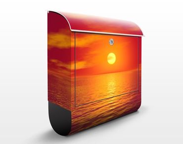 Wandbriefkasten - Beautiful Sunset - Briefkasten Rot