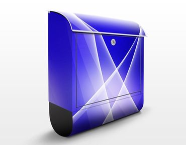 Briefkasten mit Zeitungsfach - Blue Dance - Briefkasten modern