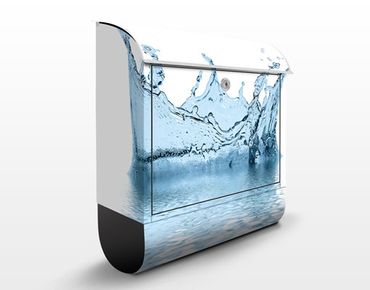 Wandbriefkasten - Blue Water Splash No.2 - Briefkasten Blau