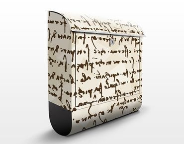 Wandbriefkasten - Da Vinci Manuskript - Briefkasten Braun