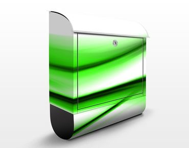 Briefkasten mit Zeitungsfach - Green Touch - Briefkasten modern grün