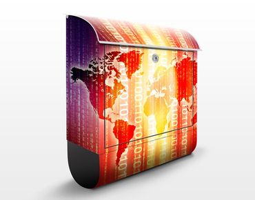 Wandbriefkasten - Digital World - Briefkasten Bunt