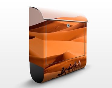 Briefkasten mit Zeitungsfach - Namib Desert - Hausbriefkasten Orange