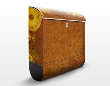 Design Briefkasten Goldene Kreise 39x46x13cm