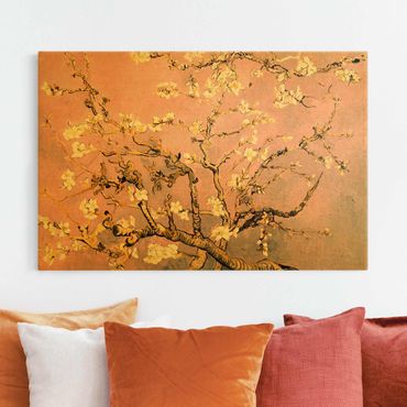 Leinwandbild Gold - Vincent van Gogh - Mandelblüte in altrosa - Querformat 2:3