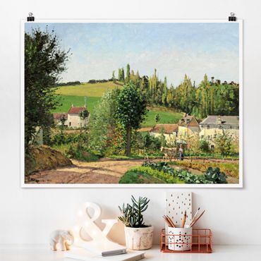 Poster - Camille Pissarro - Kleines Dorf - Querformat 3:4