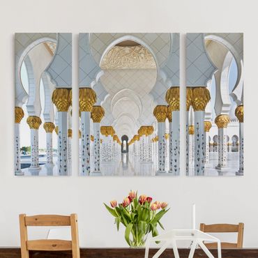 Leinwandbild 3-teilig - Moschee in Abu Dhabi - Triptychon