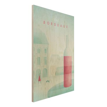 Holzbild - Reiseposter - Bordeaux - Hochformat 3:2