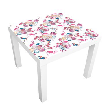 Möbelfolie für IKEA Lack - Klebefolie Tanz der Flamingos