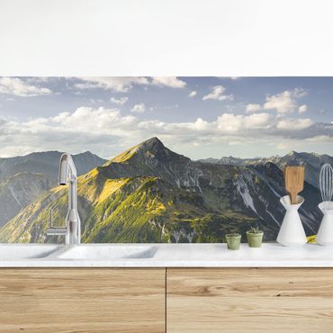 Küchenrückwand - Berge und Tal der Lechtaler Alpen in Tirol