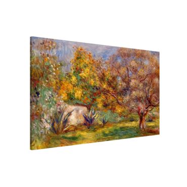 Magnettafel - Auguste Renoir - Garten mit Olivenbäumen - Memoboard Querformat 2:3