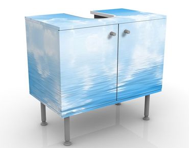 Waschbeckenunterschrank - Above Sea Level - Maritim Badschrank Weiß Blau