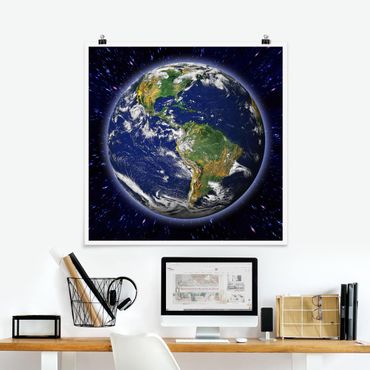 Poster - Die Erde - Quadrat 1:1