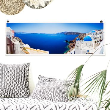 Poster - View Over Santorini - Panorama Querformat