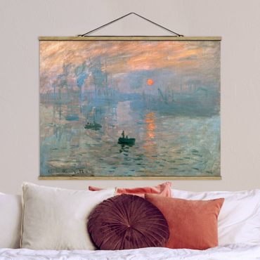 Stoffbild mit Posterleisten - Claude Monet - Impression - Querformat 4:3