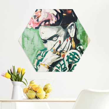 Hexagon Bild Forex - Frida Kahlo - Collage No.3