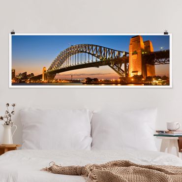 Poster - Harbour Brücke in Sydney - Panorama Querformat
